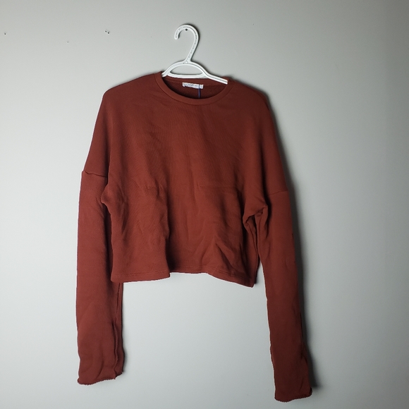 NWT Zara rust color oversized crop sweater - Picture 2 of 6